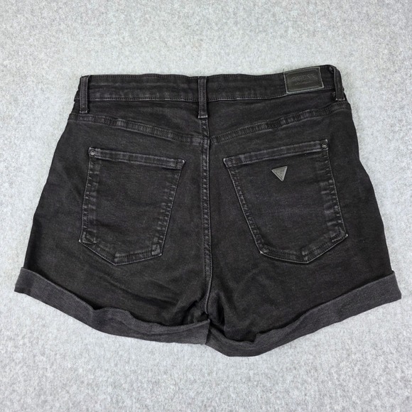 Guess Los Angeles Floral Embroidered Denim Jean Shorts Women's Size 28 Black‎ - Picture 3 of 15